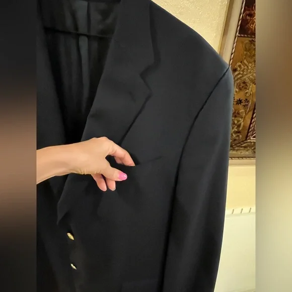 Ralph Lauren men’s suit jacket / Polo blazer. 100% wool. 2-button. Navy blue. 46 - Picture 7 of 14